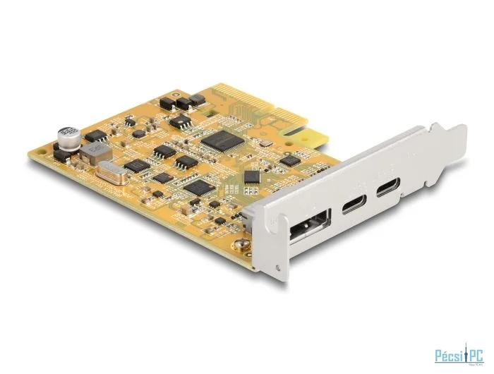 DeLock PCI Express x4 Card to 1 x external USB Type-C 10 Gbps female + 1 x external USB Type-C 10 Gbps (DP Alt Mode) female