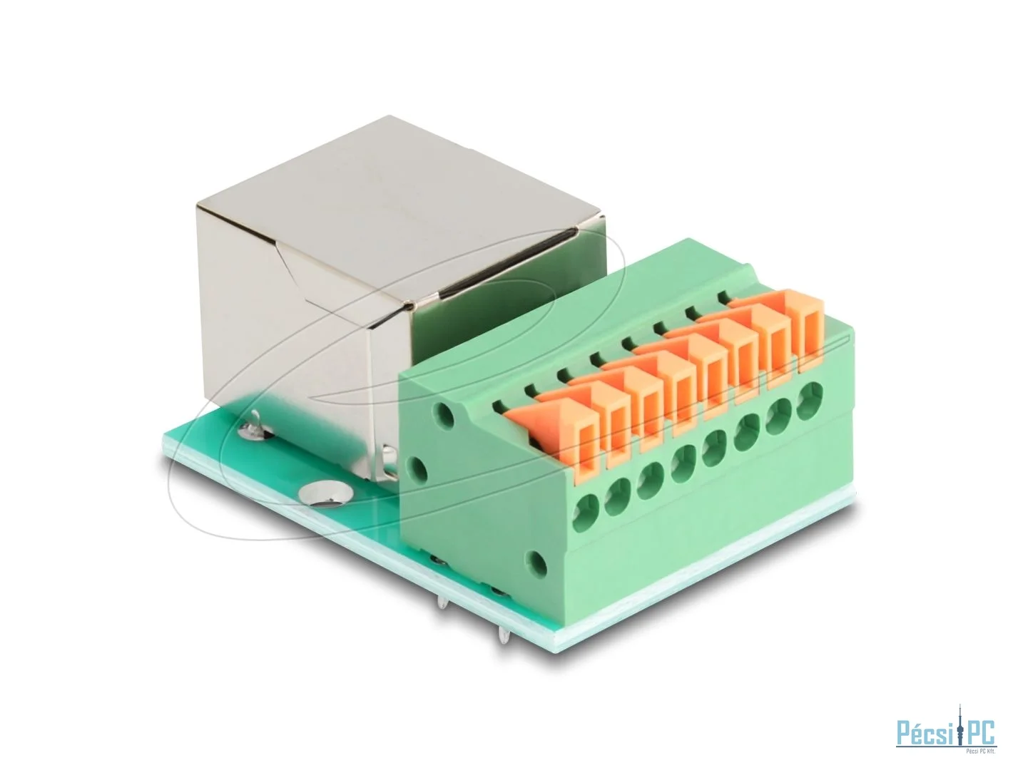 DeLock RJ45 female to Terminal Block with push-button Cat.5e