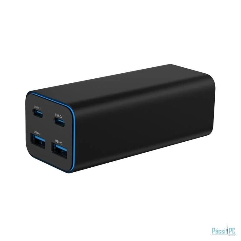 Gembird 4-port 100W GaN USB PowerDelivery fast charger Black