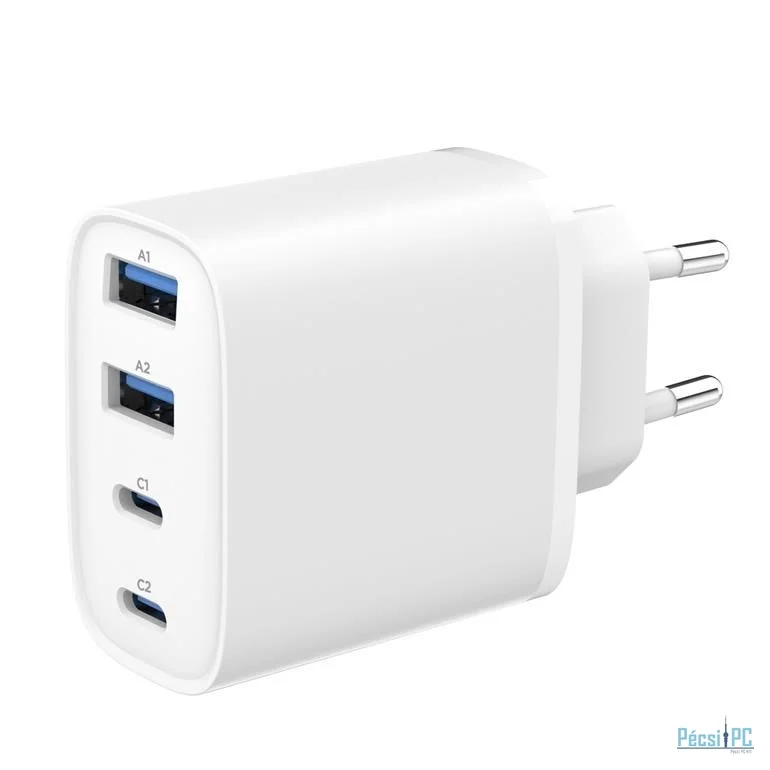 Gembird 4-port 40W GaN USB PowerDelivery fast charger White