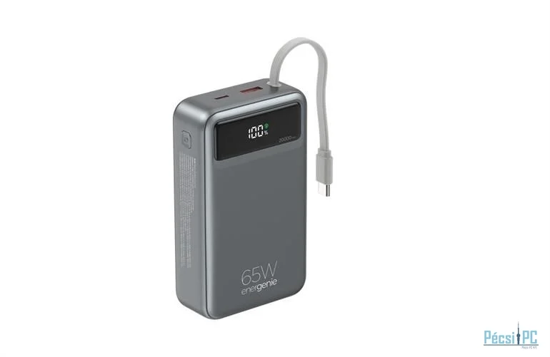 Gembird PB20-PD65-LCD-01 20000mAh PowerBank Black