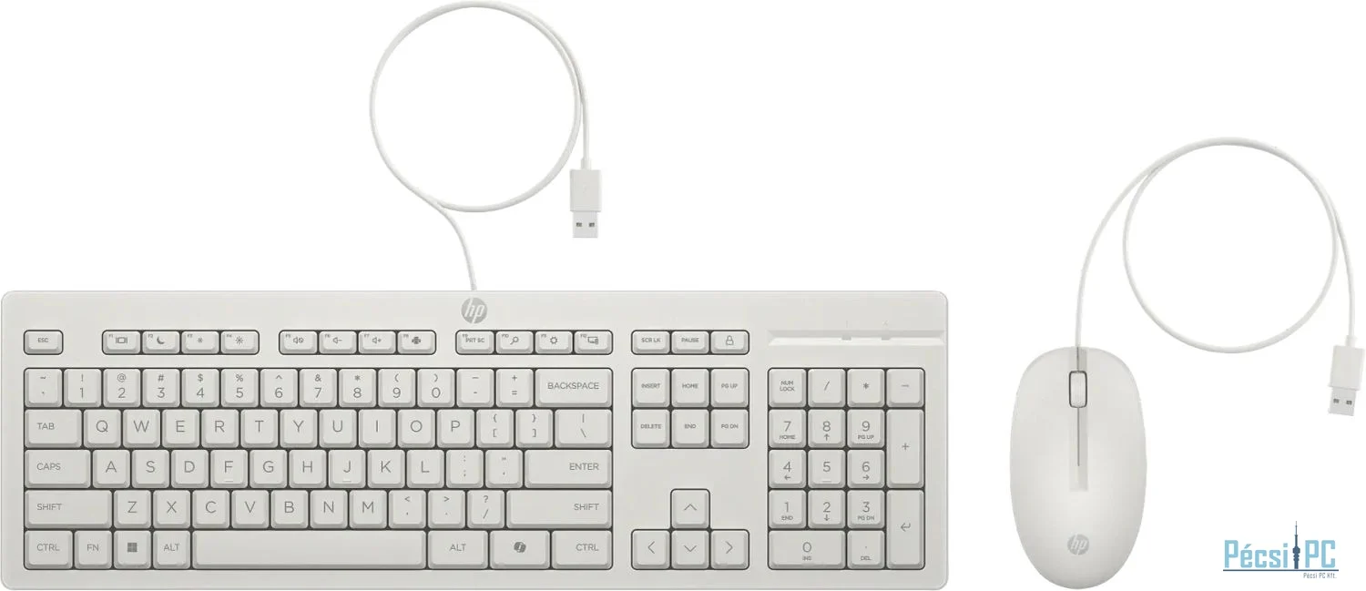 HP 225 Wired Keyboard Combo White US