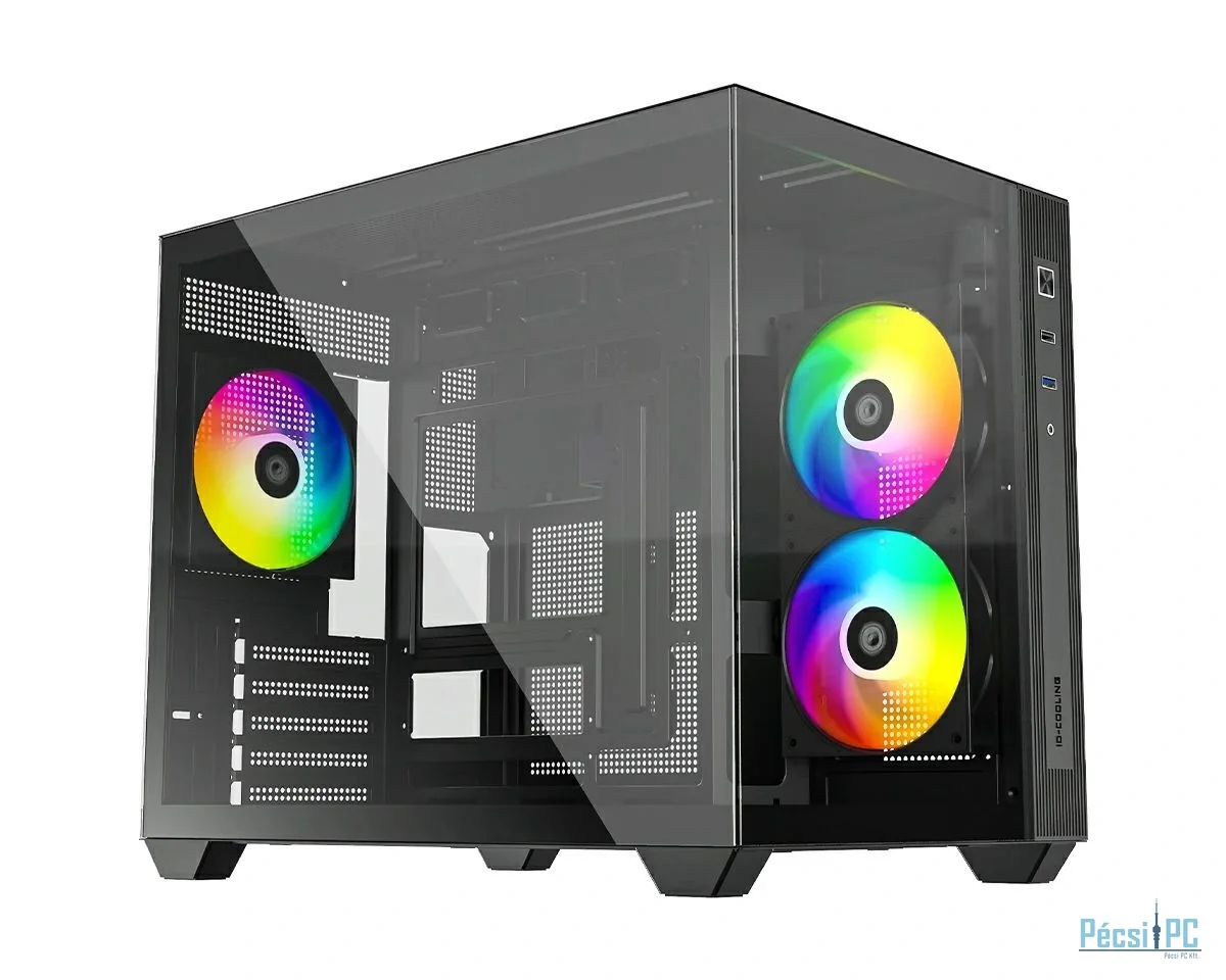 ID-COOLING VIEW 500 ARGB Tempered Glass Black