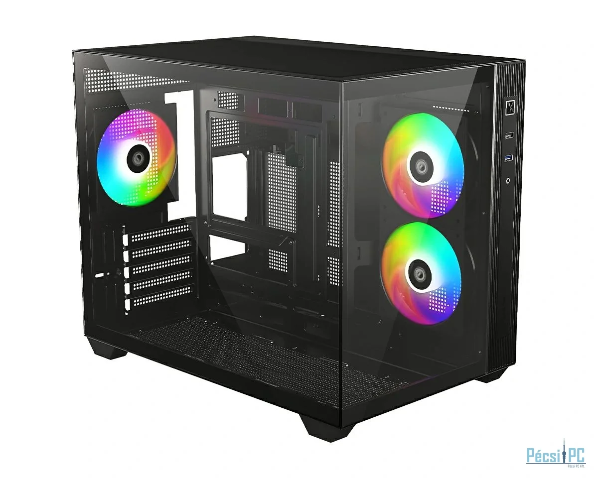 ID-COOLING VIEW 500 ARGB Tempered Glass Black