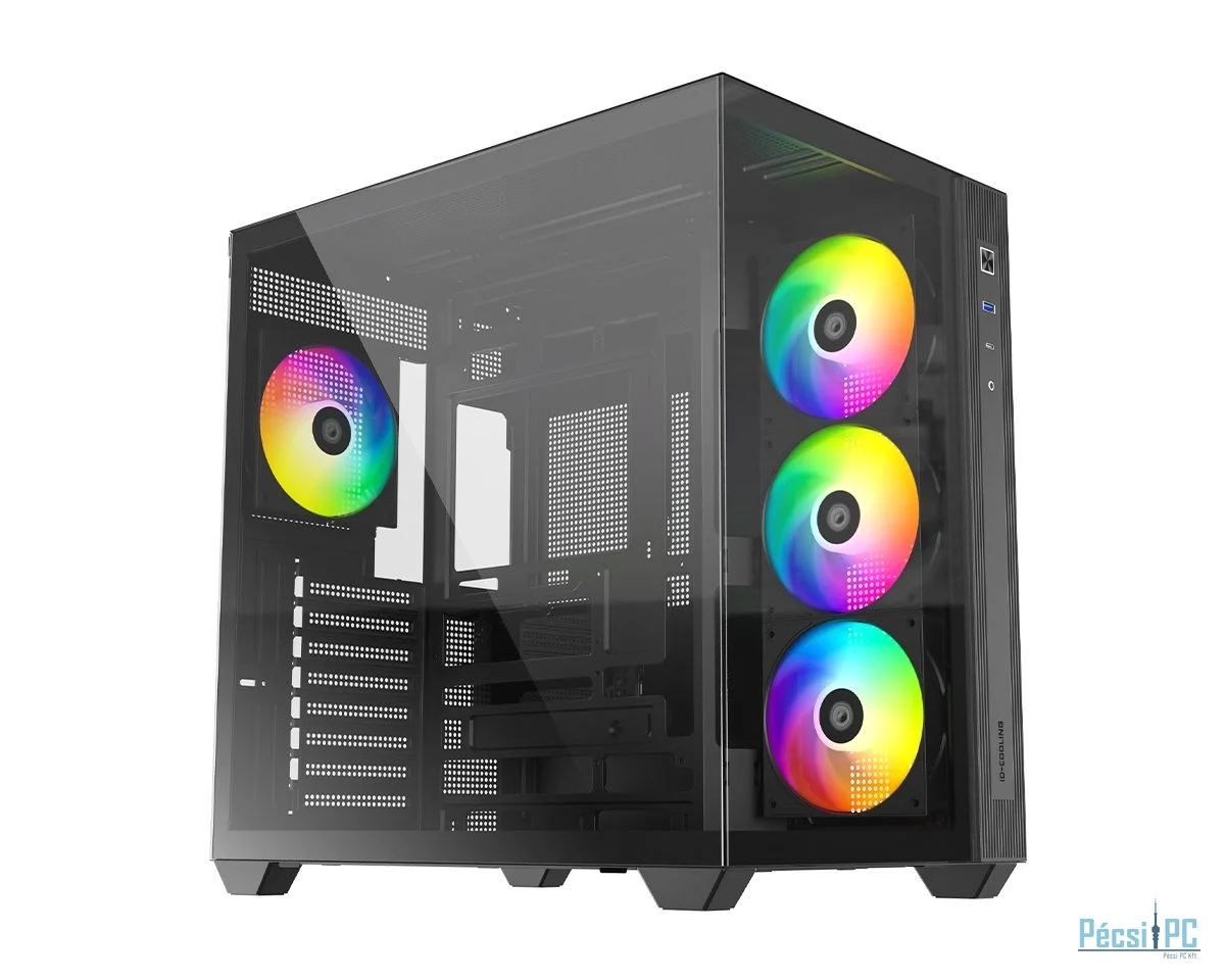 ID-COOLING VIEW 510 ARGB Tempered Glass Black