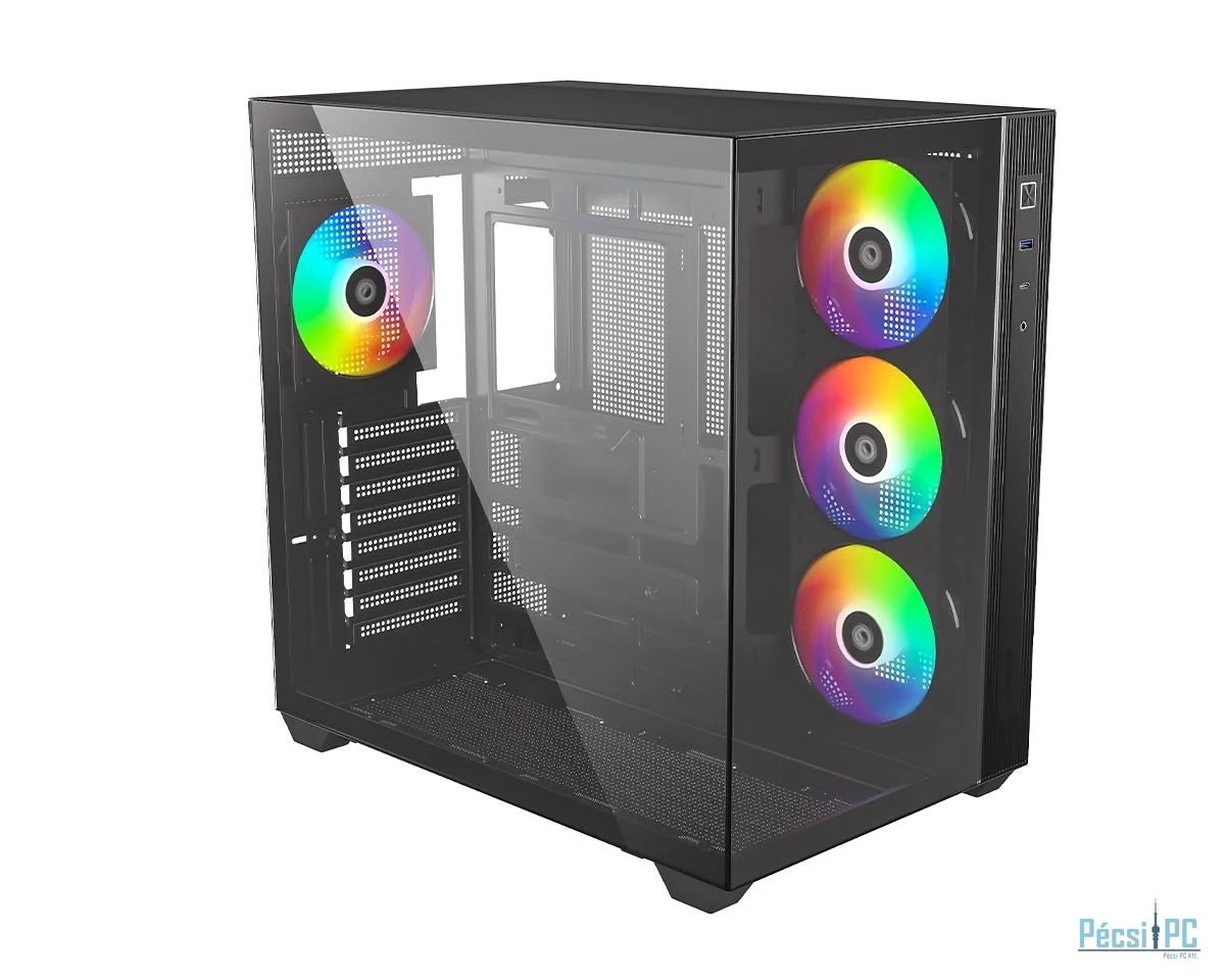 ID-COOLING VIEW 510 ARGB Tempered Glass Black