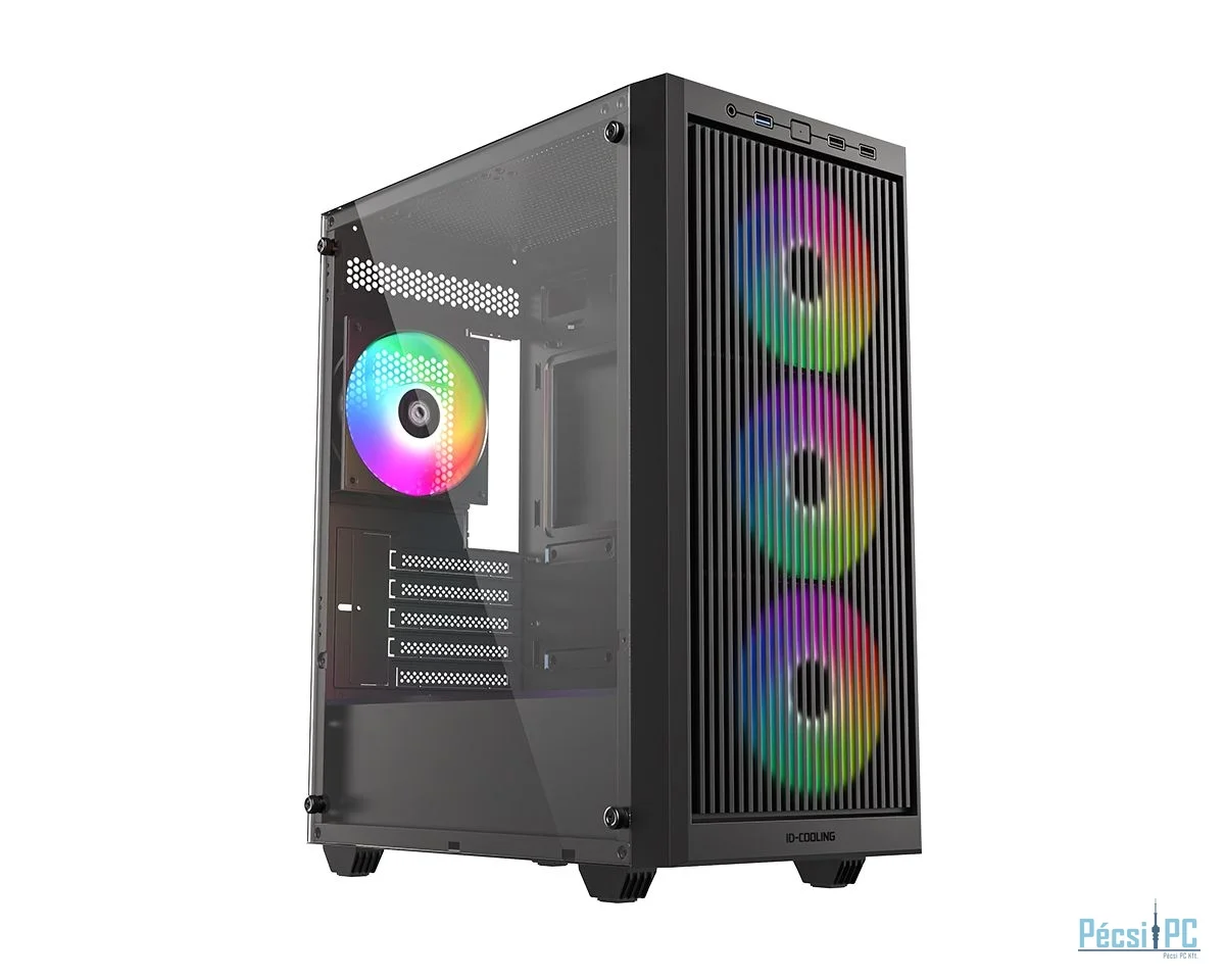 ID-COOLING WARE 300 ARGB Tempered Glass Black