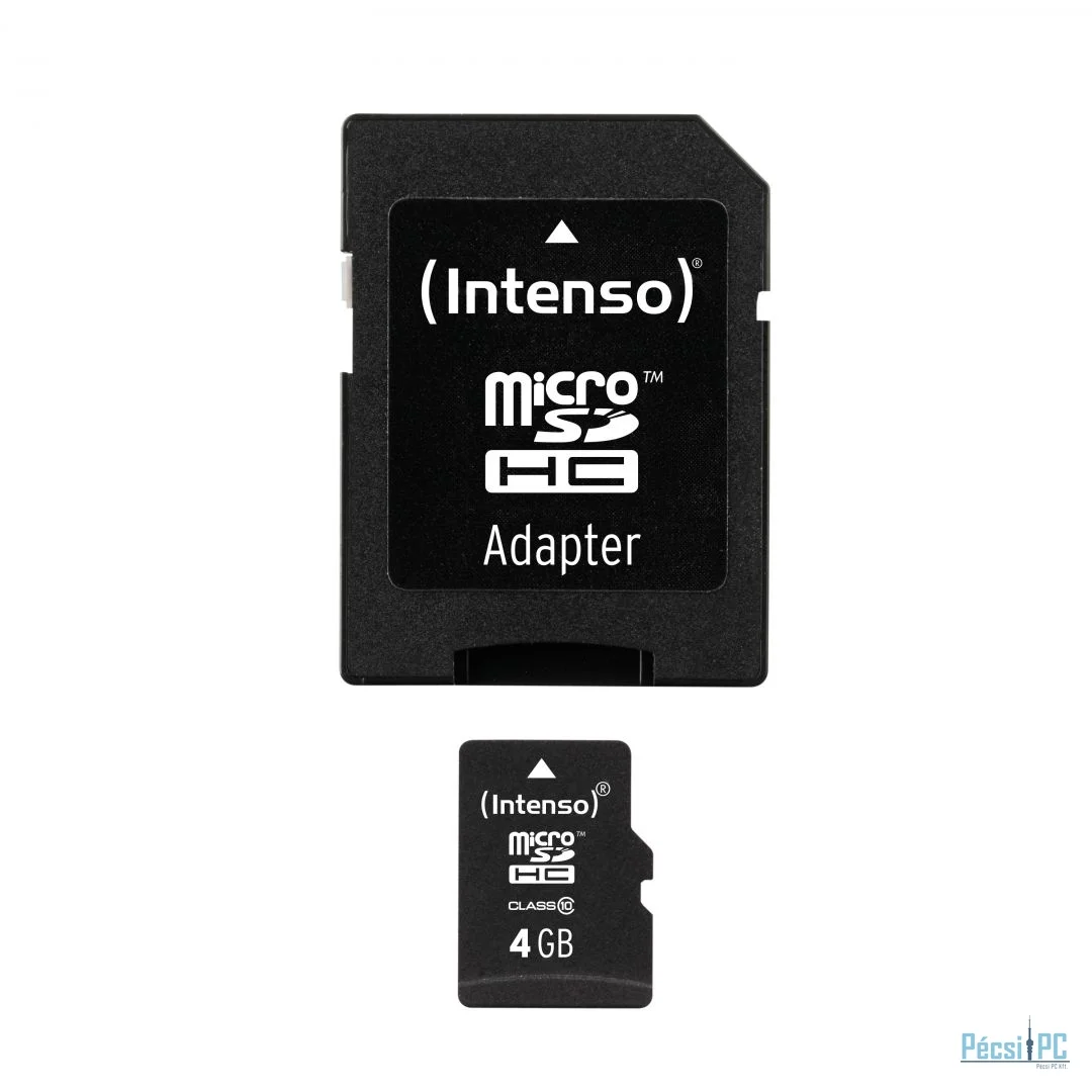 Intenso 4GB microSDHC CL10 + adapterrel