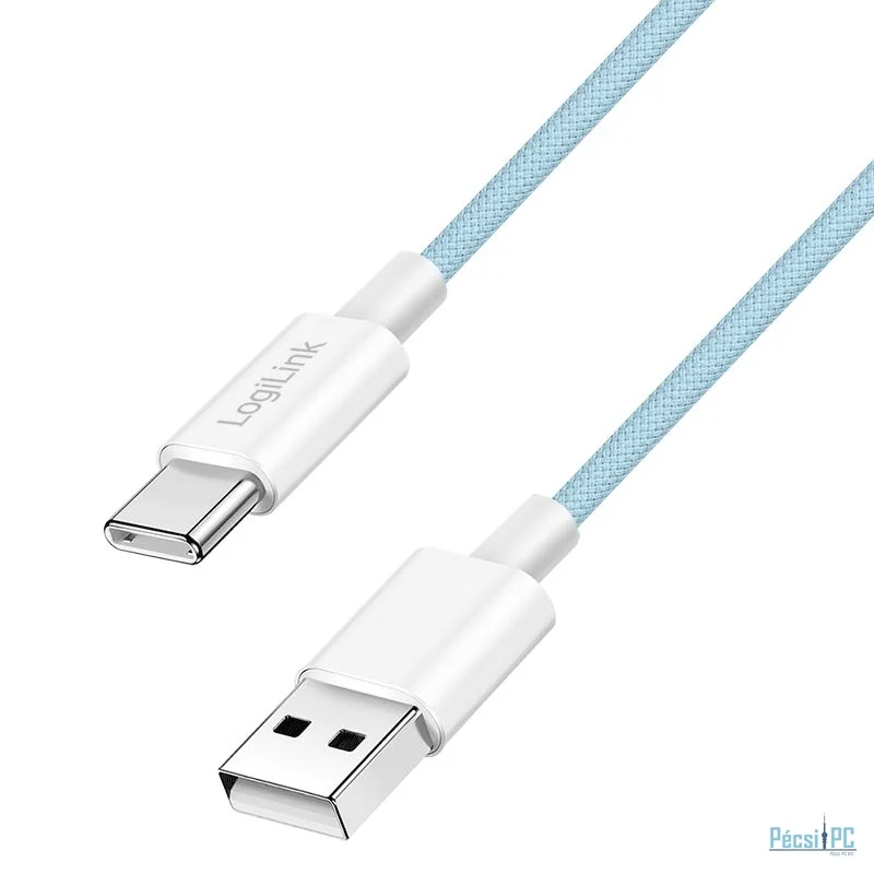 Logilink USB 2.0 Type-C C/M to A/M 60W cable 1,5m Blue