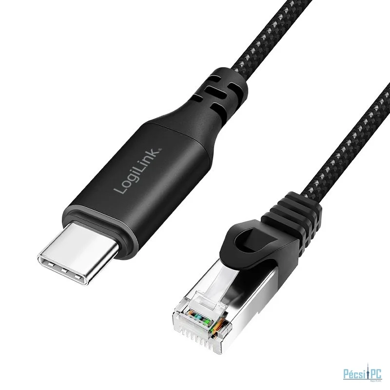 Logilink USB 3.2 Type-C Ethernet cable 10m Black/Grey