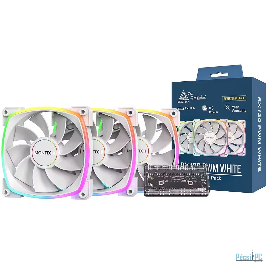 Montech RX120 PWM 3 in 1 Pack White