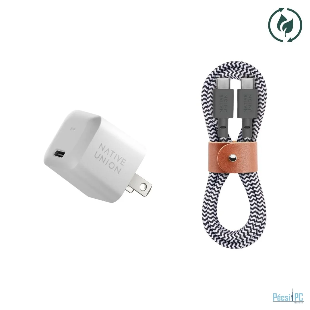 Native Union USB-C Fast GaN Charger 30W + USB-C Cable Zebra