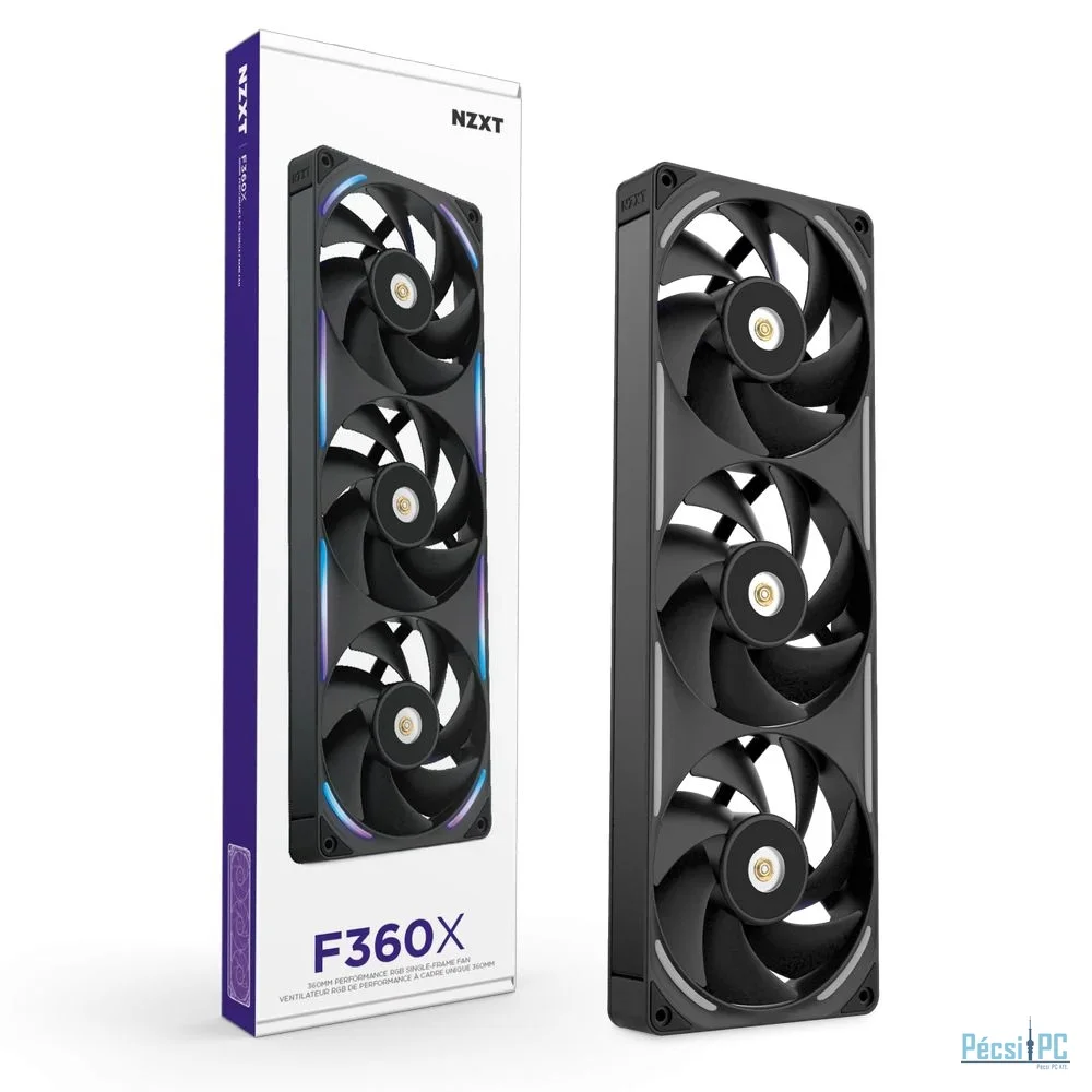 NZXT F360X 360mm Performance RGB Single-Frame Fan Black