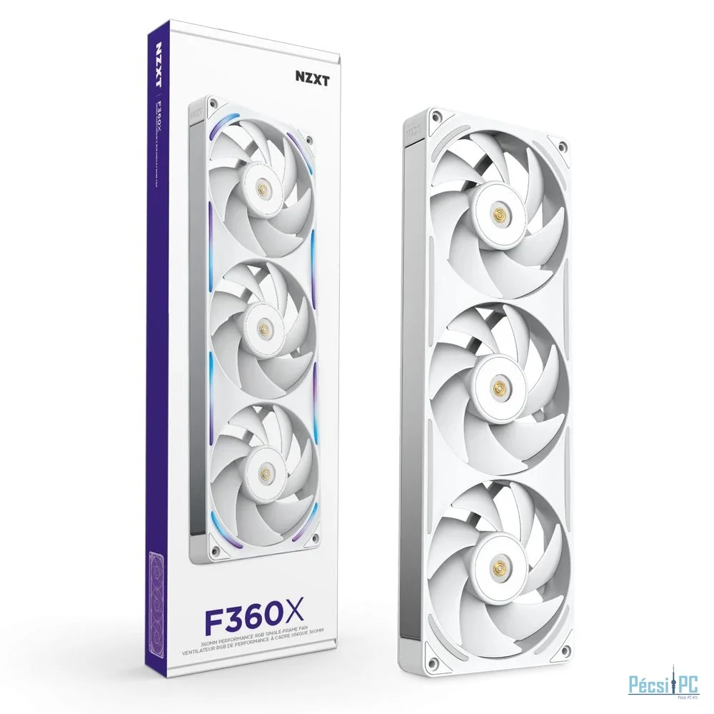 NZXT F360X 360mm Performance RGB Single-Frame Fan White