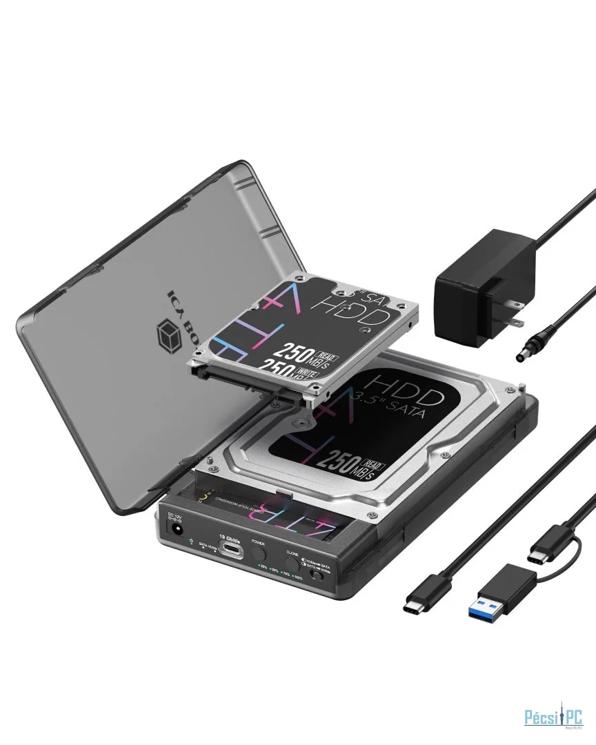 Raidsonic IB-3882MSCL-CU31 Clone and DockingStation for M.2 NVMe SSD and 2.5