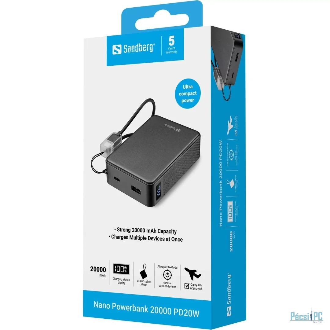 Sandberg SANDBERG Nano Powerbank 20000 PD20W