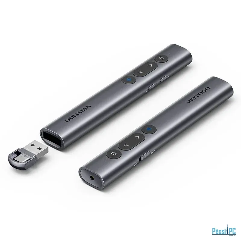 Vention KQIH0 Wireless Presenter Red Laser Grey