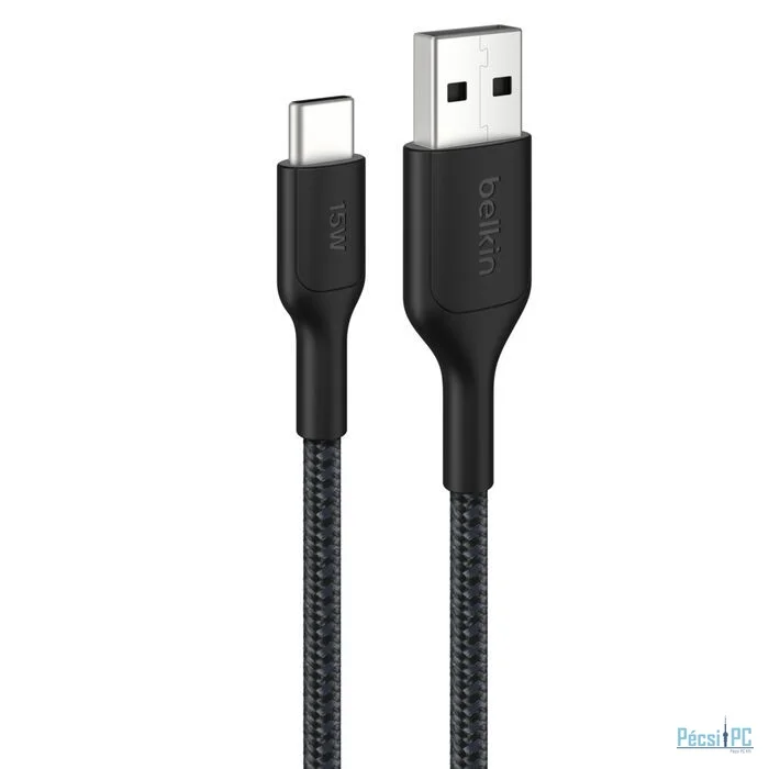 Belkin Braided USB-A to USB-C Cable 15W 2m Black
