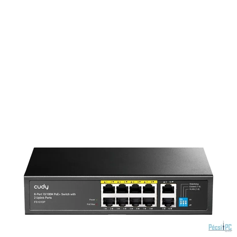 Cudy FS1010P V4.0 8-Port 10/100M PoE+ Switch with 2 Uplink Ports