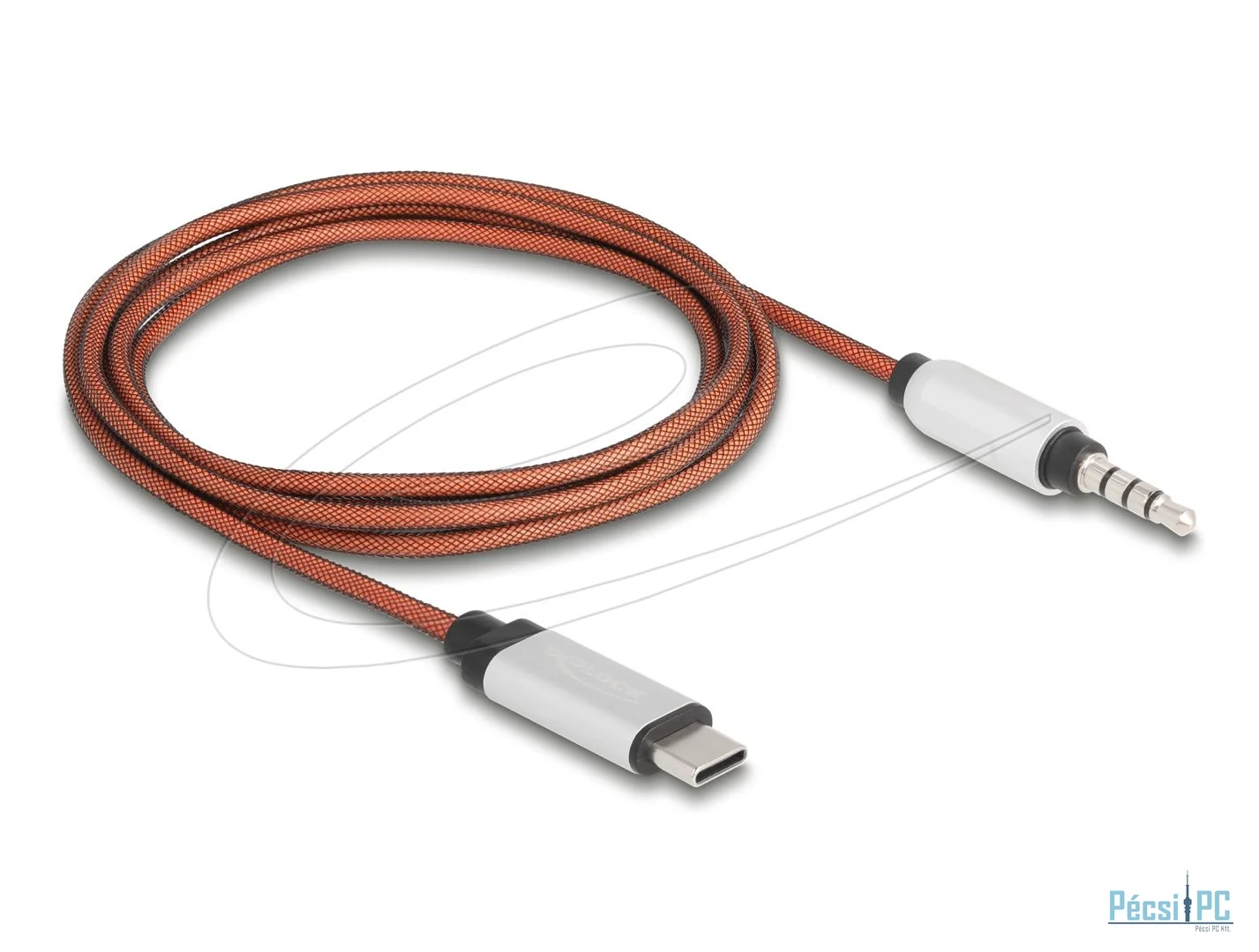 DeLock AUX Cable USB Type-C male to Stereo plug 3.5 mm 4 pin 1,2m