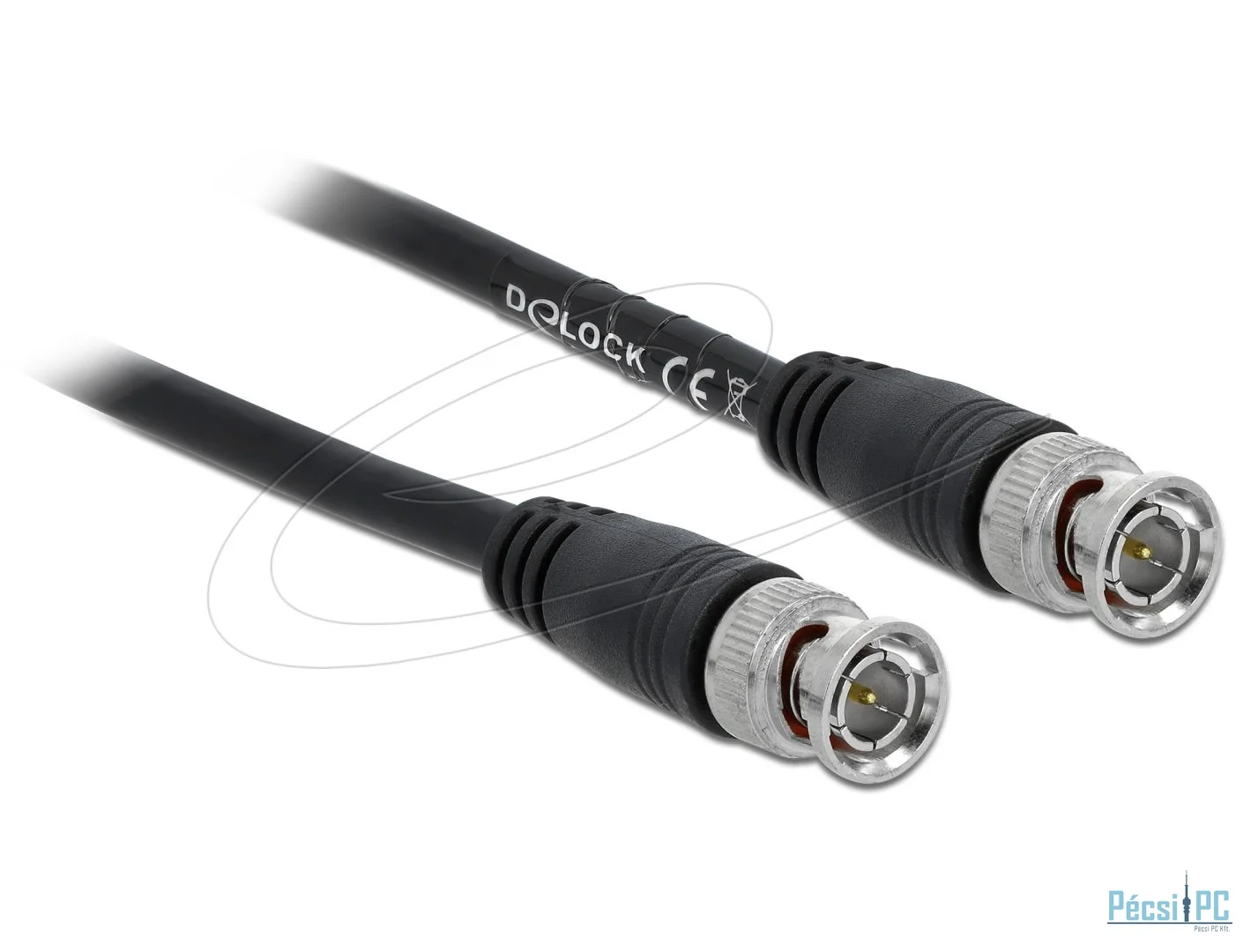 DeLock BNC male to BNC male 75 Ohm cable 1m Black