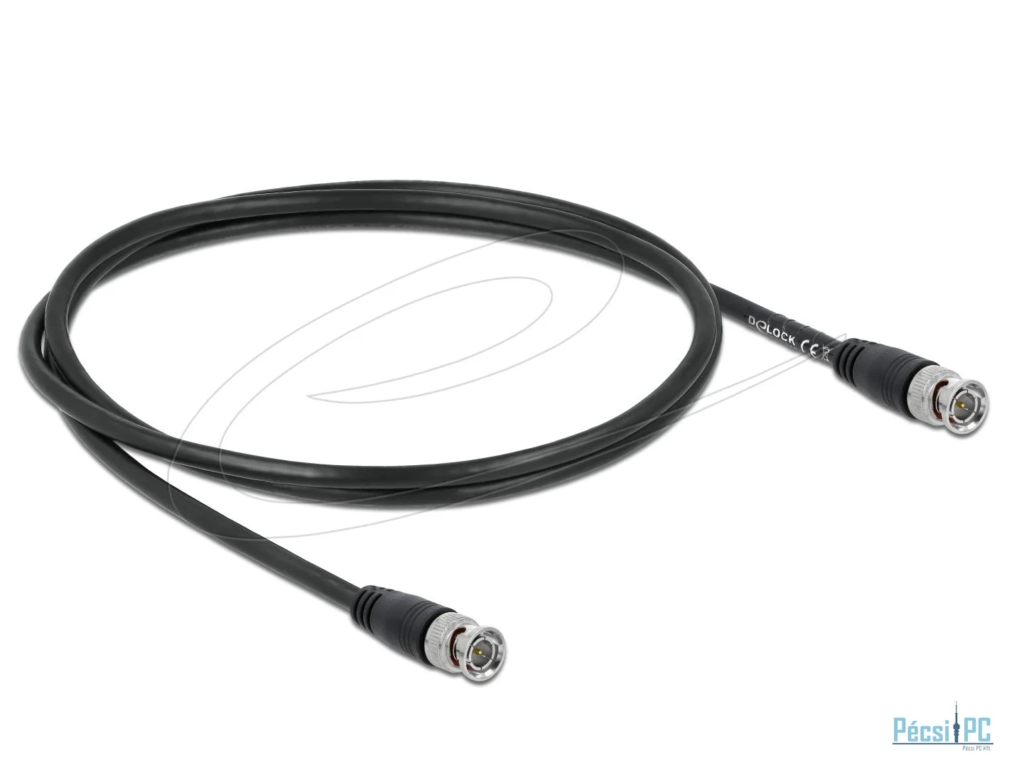 DeLock BNC male to BNC male 75 Ohm cable 1m Black