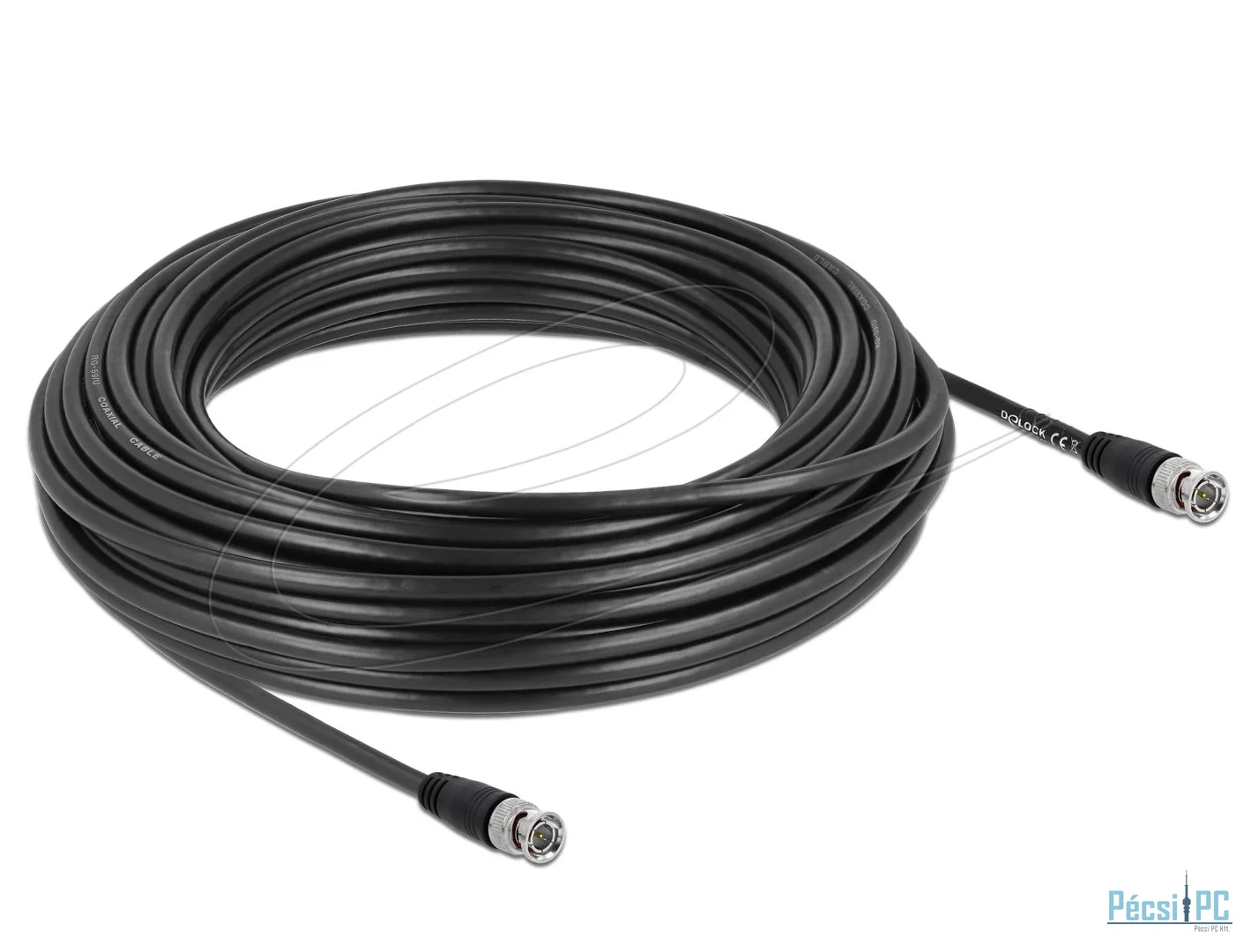 DeLock BNC male to BNC male 75 Ohm cable 20m Black