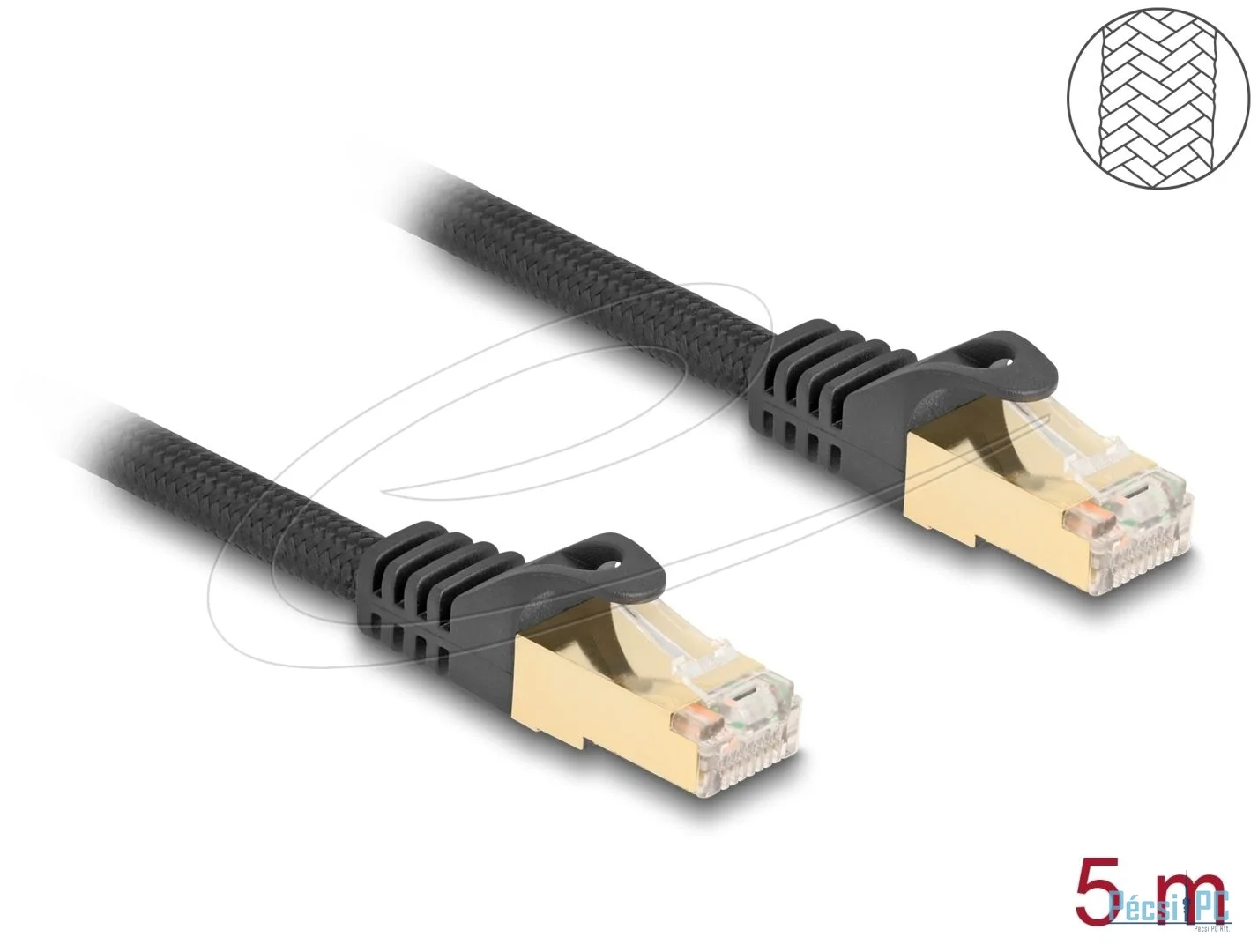 DeLock CAT6A S-FTP Patch Cable 5m Black