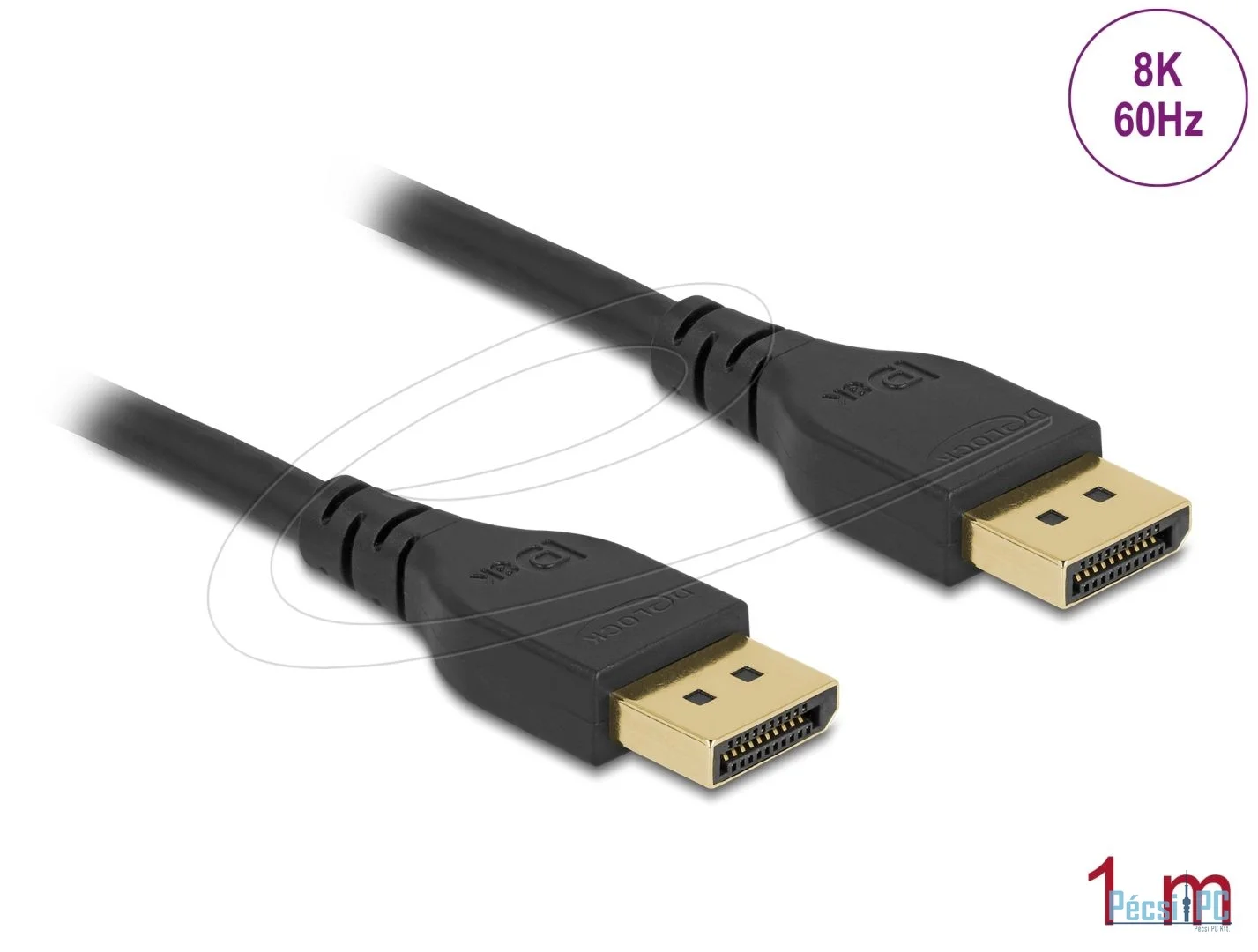 DeLock DisplayPort to DisplayPort 8K 60Hz cable 1m Black