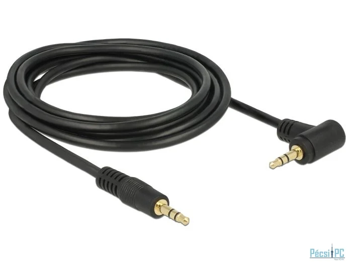 DeLock Stereo Jack Cable 3.5 mm 3 pin male > male angled 3m black