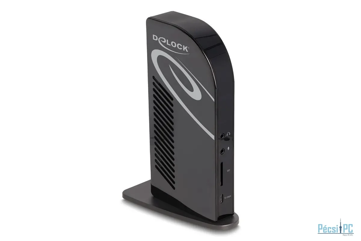 DeLock USB Type-C Triple Display Docking Station with DisplayLink Black