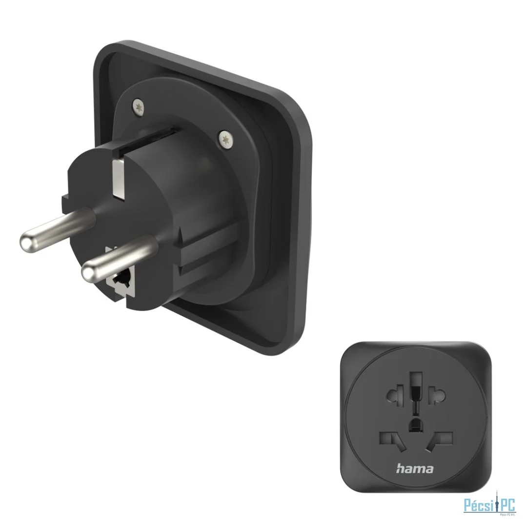 Hama EU átalakító utazó adapter Black