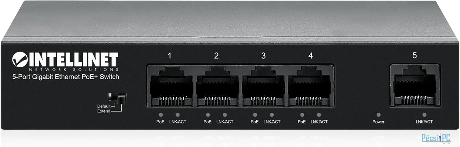 Intellinet 5-Port PoE Switch Black