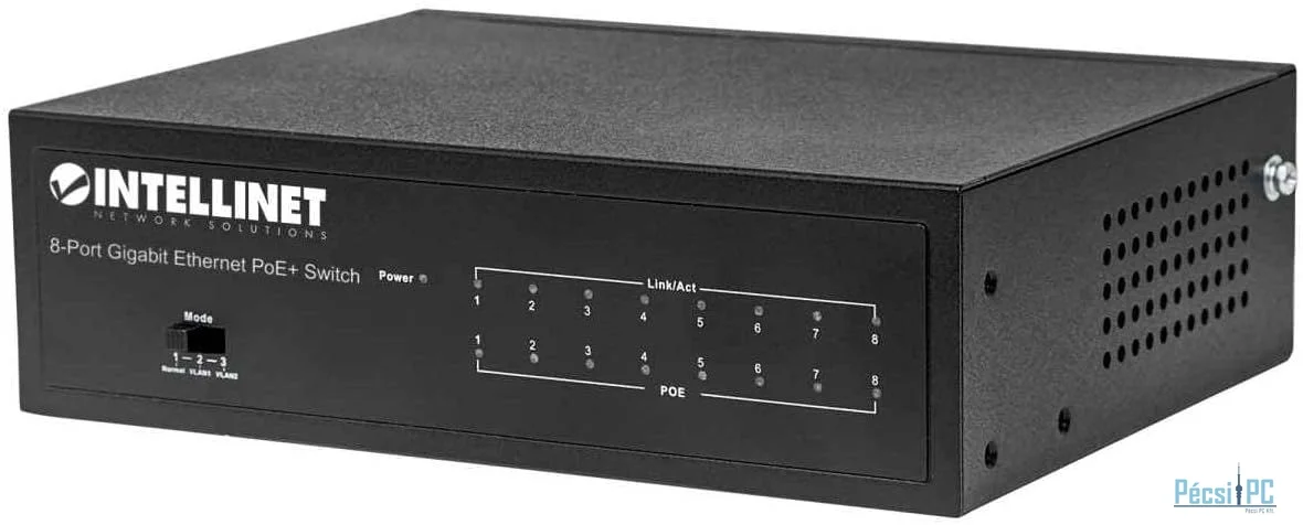 Intellinet 8-Port PoE Switch Black