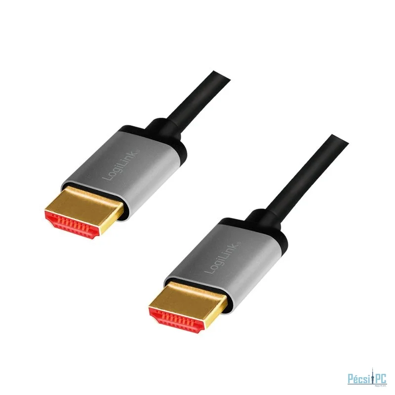 Logilink HDMI A/M to A/M 8K/60 Hz aluminium cable 2m Black