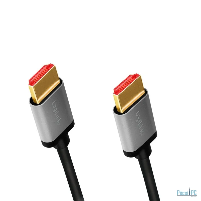 Logilink HDMI A/M to A/M 8K/60 Hz aluminium cable 2m Black