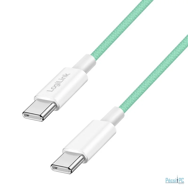 Logilink Logilink USB 2.0 Type-C C/M to C/M 60W cable 1,5m Green