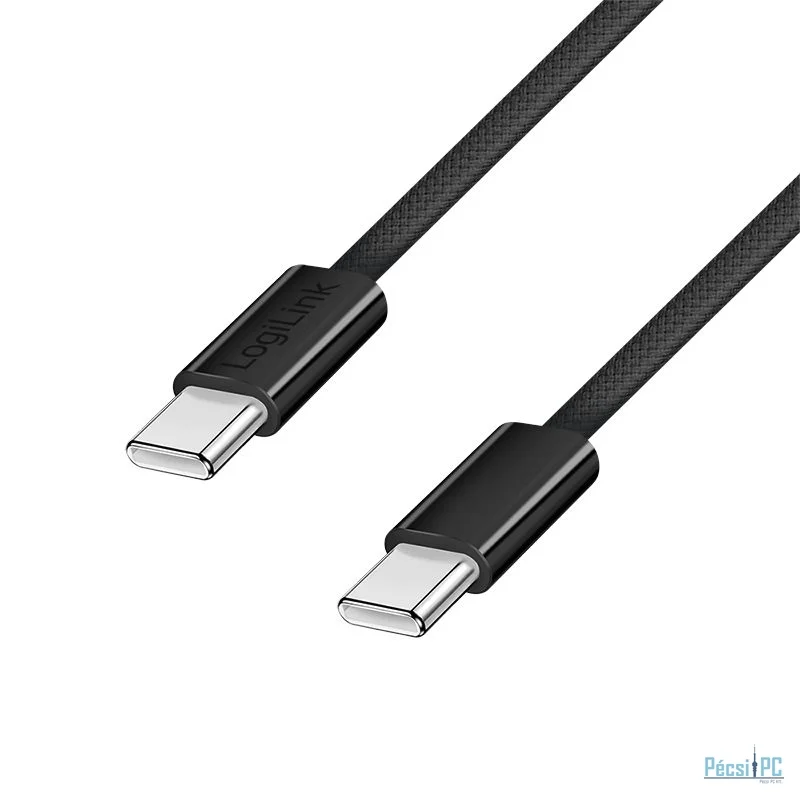Logilink Logilink USB 2.0 Type-C C/M to C/M 60W magnet cable 1m Black