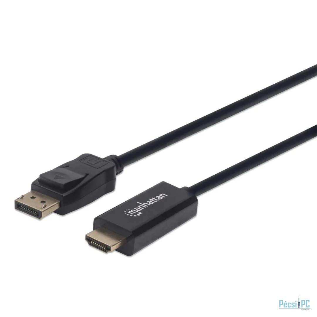 Manhattan 1080p DisplayPort 1.1 to HDMI 1.2 male/male Cable 1m Black