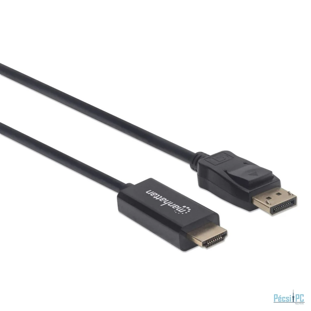Manhattan 1080p DisplayPort 1.1 to HDMI 1.2 male/male Cable 1m Black