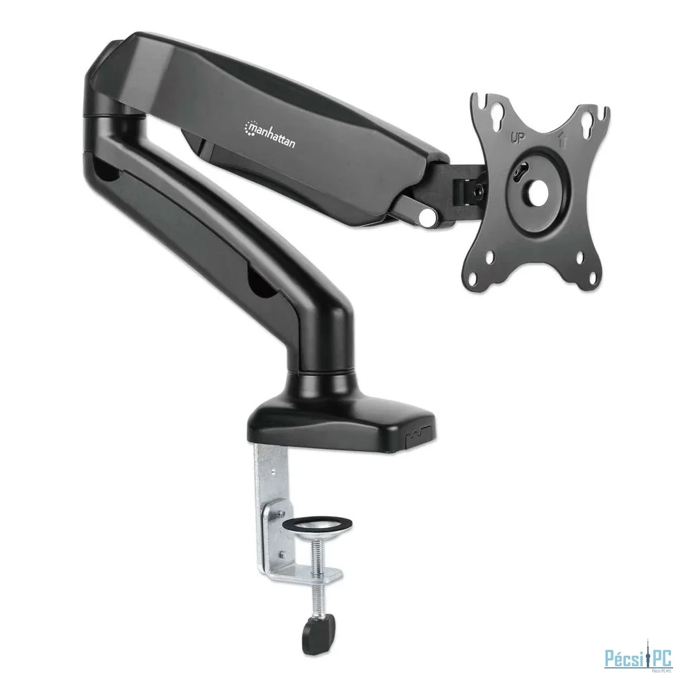 Manhattan Aluminum Gas Spring Single Monitor Desk Mount 17