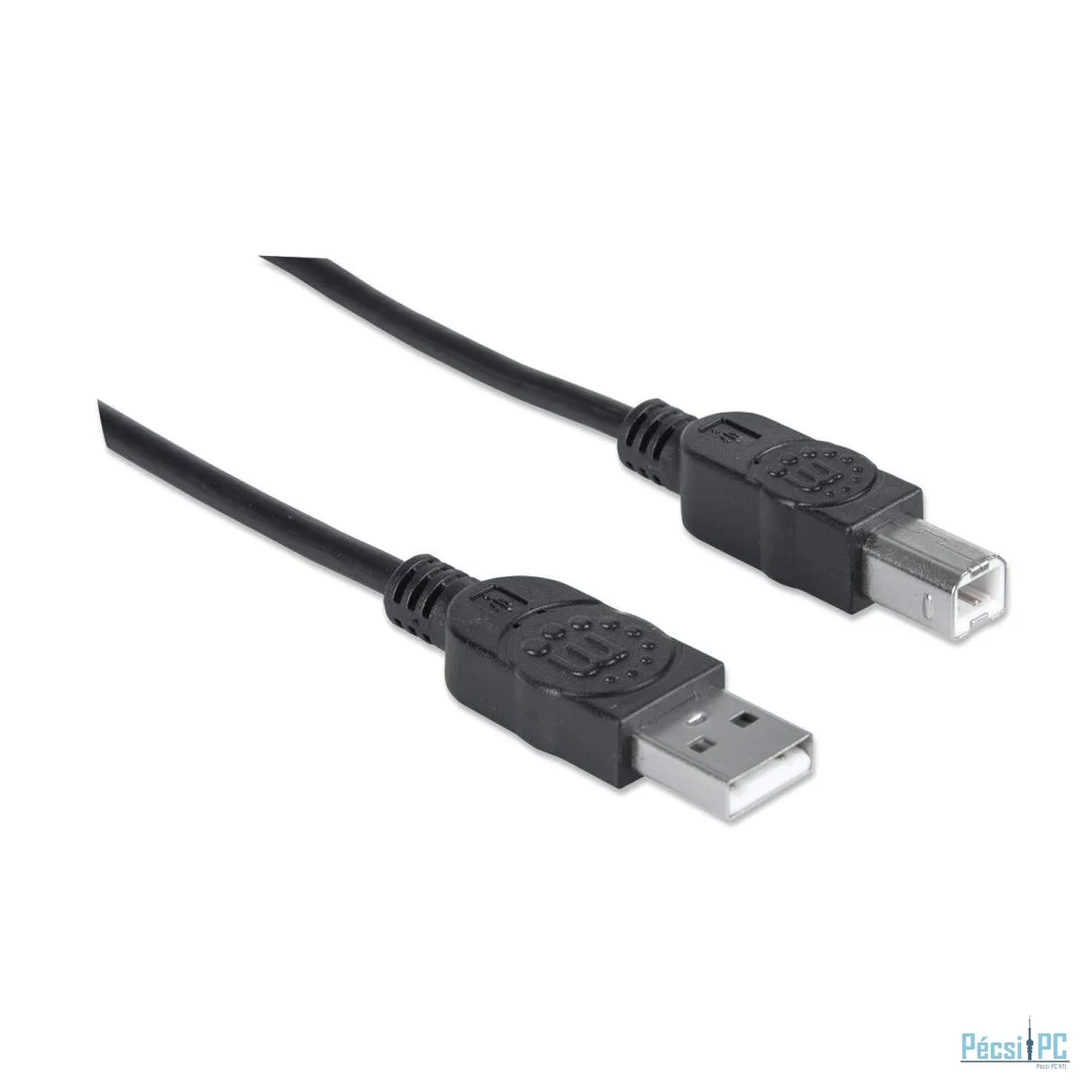 Manhattan USB 2.0 Type-A to Type-B Cable 3m Black
