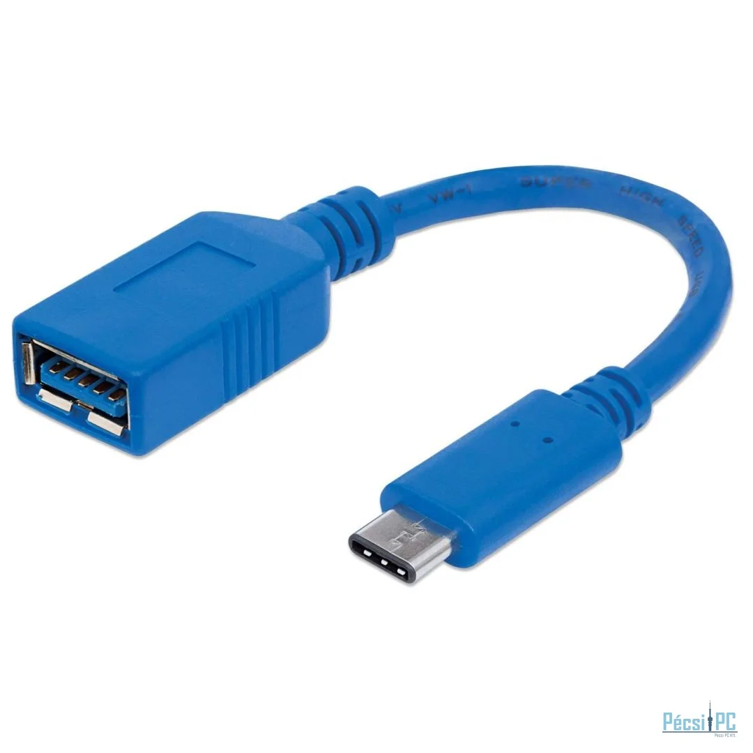 Manhattan SuperSpeed USB-C Device Cable 0,15m Blue