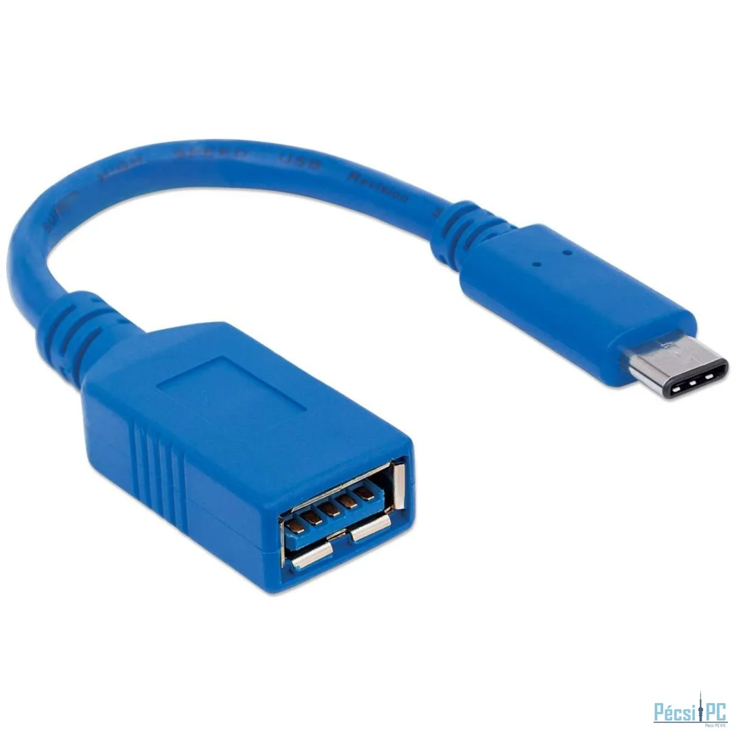 Manhattan SuperSpeed USB-C Device Cable 0,15m Blue