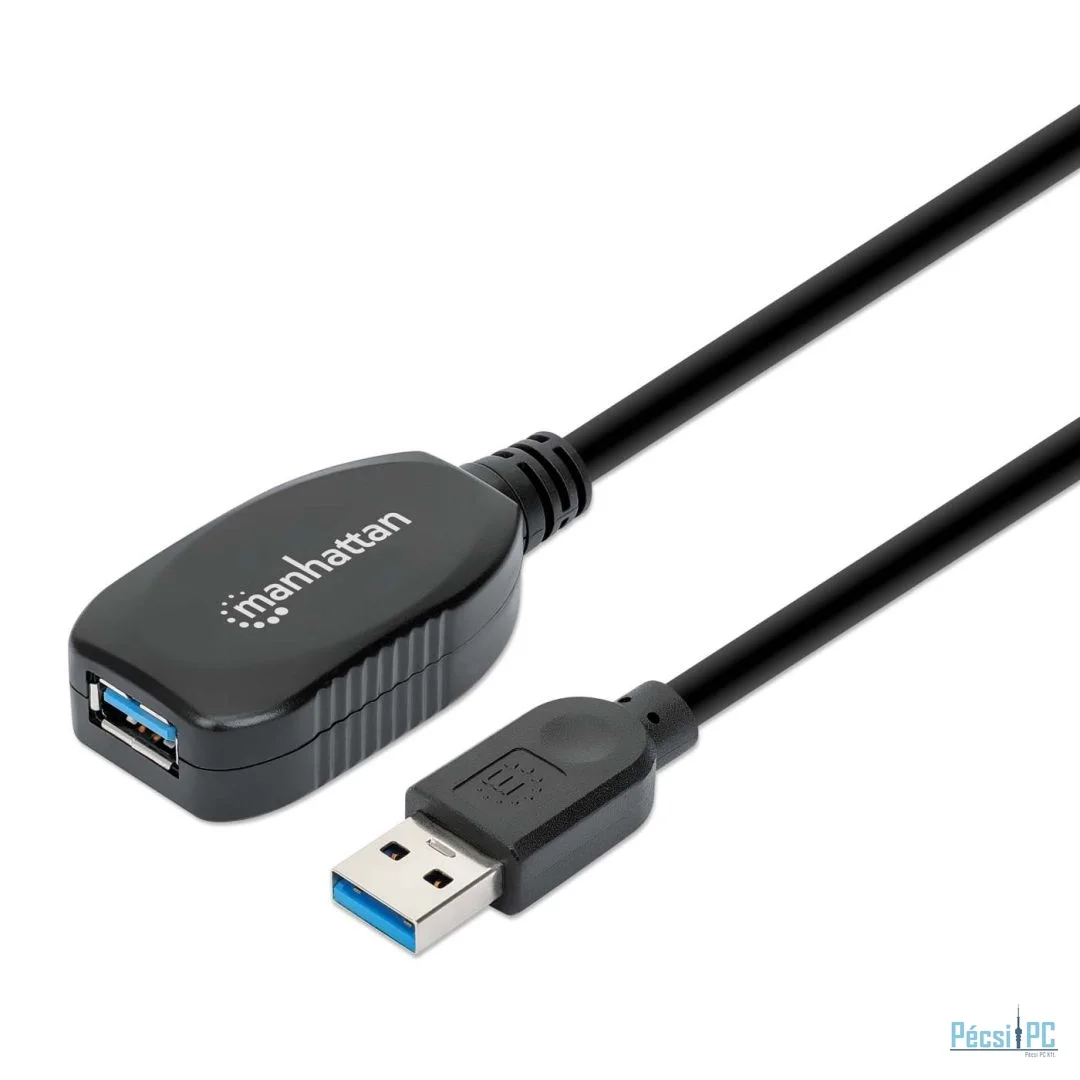 Manhattan USB 3.2 Type-A Active Extension Cable 5m Black