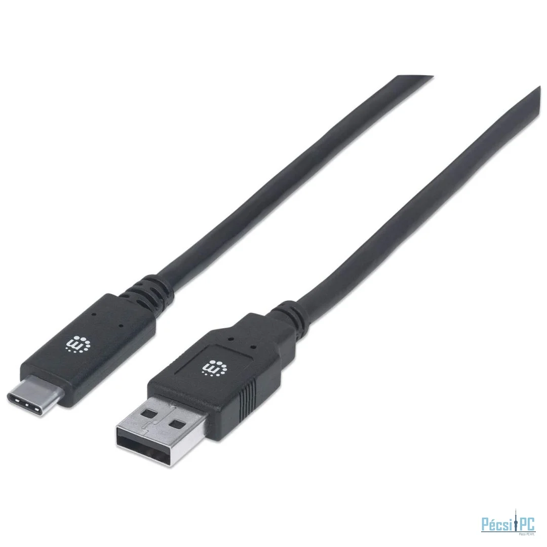 Manhattan USB 3.0 Type-A to Type-C Device Cable 2m Black