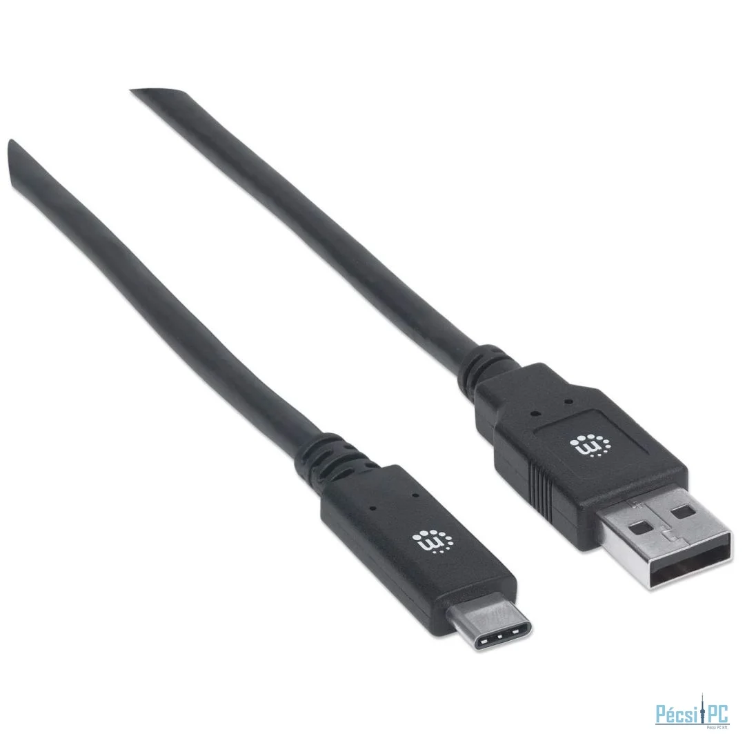 Manhattan USB 3.0 Type-A to Type-C Device Cable 2m Black
