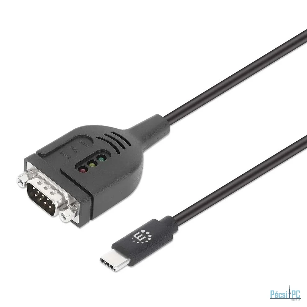 Manhattan USB-C to Serial DB9 / RS232 Adapter Cable 1m Black