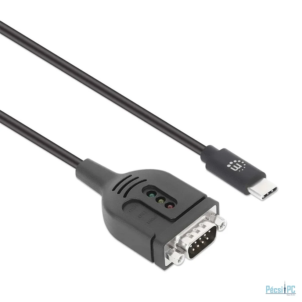 Manhattan USB-C to Serial DB9 / RS232 Adapter Cable 1m Black