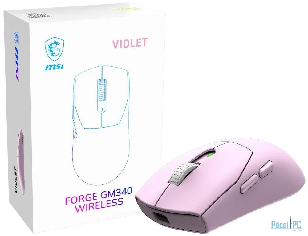 Msi Forge GM340 Gaming Wireless Bluetooth Mouse Violet